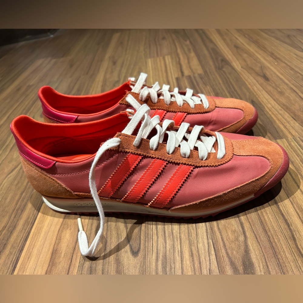 Rare Adidas Wales Bonner SL72 Men's Pink and Red Sneakers